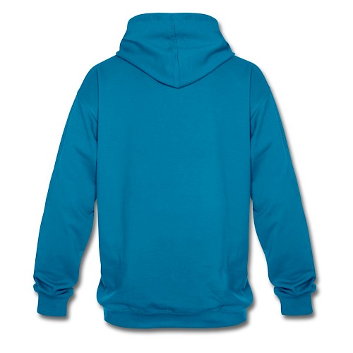 Contrast Colour Hoodie Hinten peacock blue/heather grey