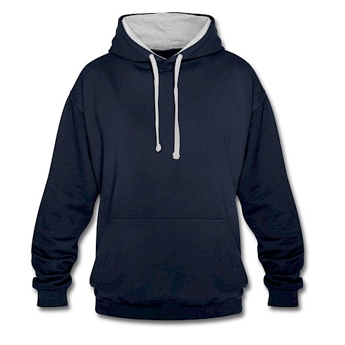 Contrast Colour Hoodie Vorne navy/heather grey