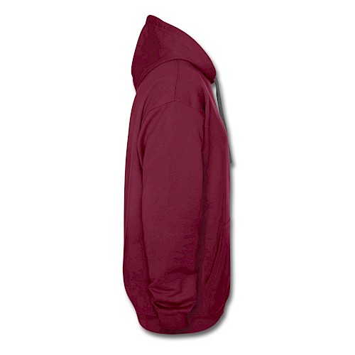 Contrast Colour Hoodie Rechts burgundy/charcoal