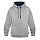 thumbnail Contrast Colour Hoodie Vorne heather grey/navy