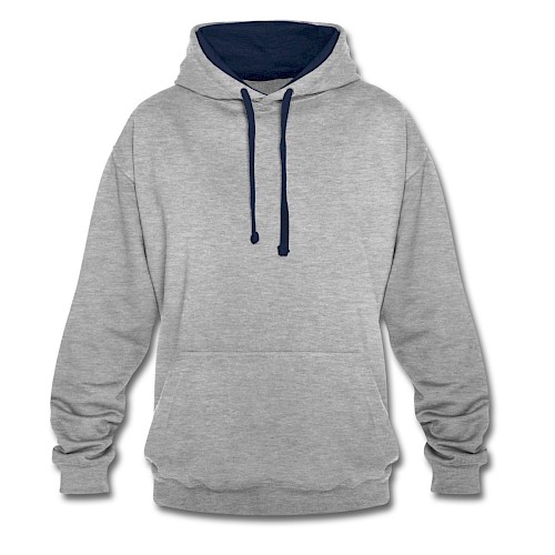 Contrast Colour Hoodie Vorne heather grey/navy