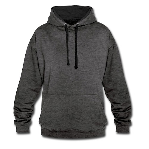 Contrast Colour Hoodie Vorne charcoal/black