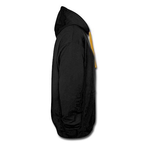 Contrast Colour Hoodie Rechts black/gold