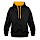 thumbnail Contrast hoodie Vorne zwart/goud