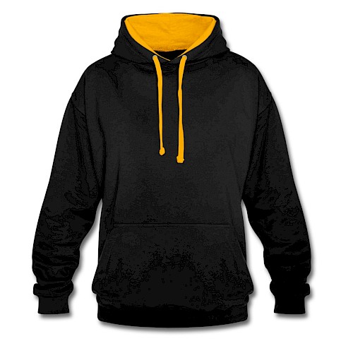 Contrast Colour Hoodie Vorne black/gold