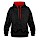 thumbnail Contrast Colour Hoodie Vorne black/red