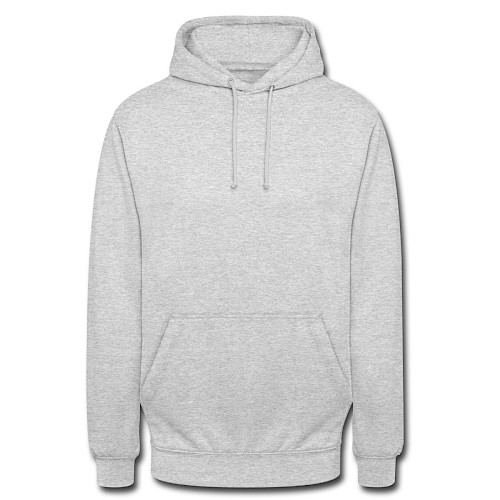 Unisex Hoodie Vorne Hellgrau meliert