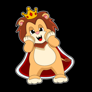 Zoom image León como rey con corona