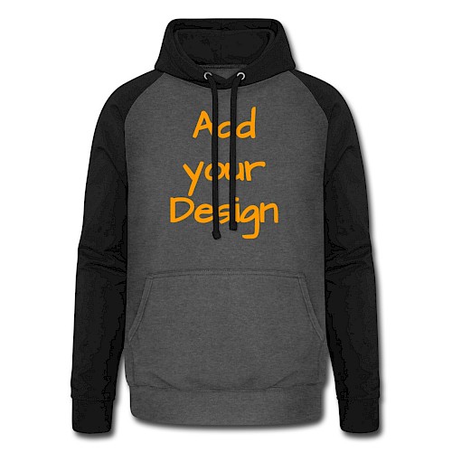 Unisex Baseball Hoodie Graphit/Schwarz