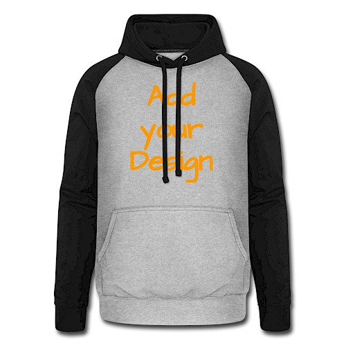 Unisex Baseball Hoodie heather grey/black