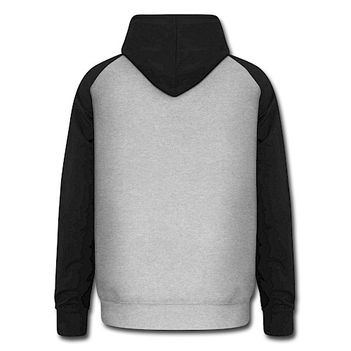 Unisex Baseball Hoodie Hinten heather grey/black