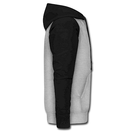 Unisex Baseball Hoodie Rechts heather grey/black