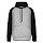 thumbnail Uniseks baseball hoodie Vorne grijs gemêleerd/zwart