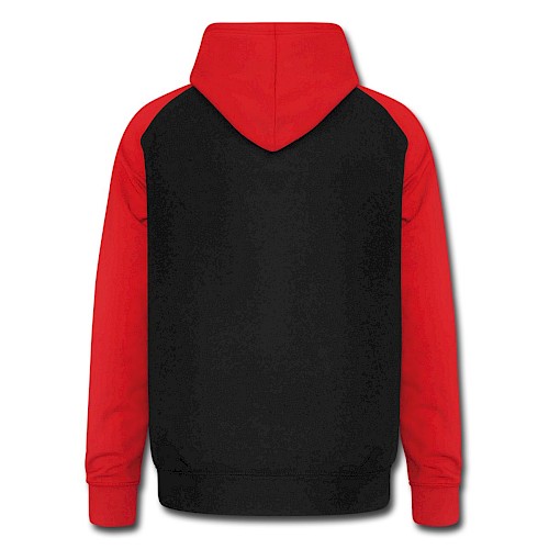 Unisex Baseball Hoodie Hinten black/red
