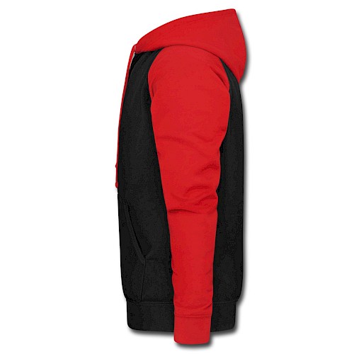 Unisex Baseball Hoodie Links black/red