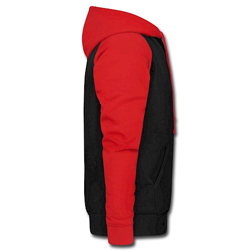 Unisex Baseball Hoodie Rechts black/red