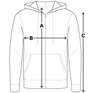 Unisex Hooded Jacket by Bella + Canvas Size overview