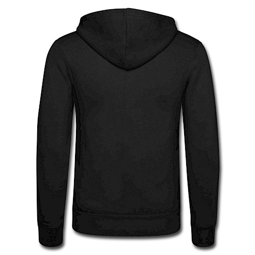 Unisex Kapuzenjacke von Bella + Canvas Hinten Schwarz