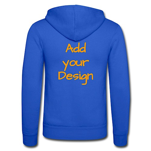 Nuestra chaqueta con capucha de Bella + Canvas azul intenso