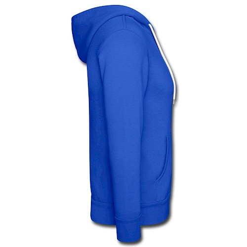 Nuestra chaqueta con capucha de Bella + Canvas Rechts azul intenso