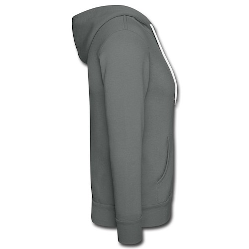 Nuestra chaqueta con capucha de Bella + Canvas Rechts gris