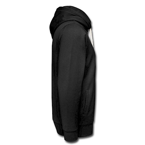 Unisex Shawl Collar Hoodie Rechts black