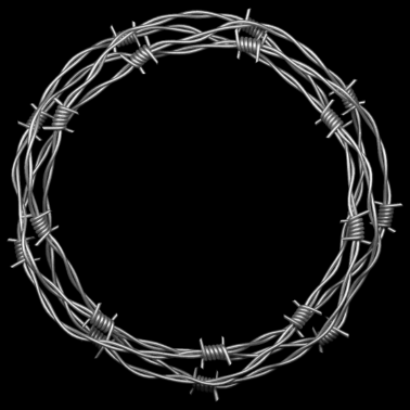 Zoom image Corona de espinas de alambre de púas.