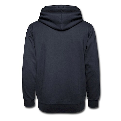 Unisex Shawl Collar Hoodie Hinten navy