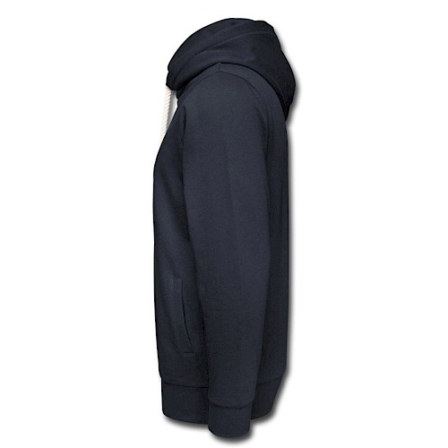 Unisex Shawl Collar Hoodie Links navy