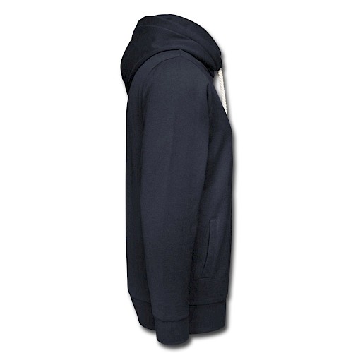 Unisex Shawl Collar Hoodie Rechts navy