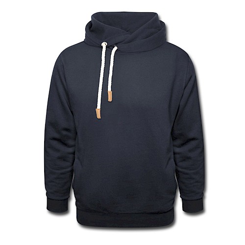Unisex Shawl Collar Hoodie Vorne navy