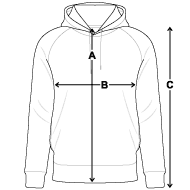 Unisex Organic Hoodie by Stanley & Stella Size overview