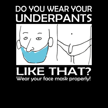 Zoom image Grappige Corona zegt ademhalingsmasker