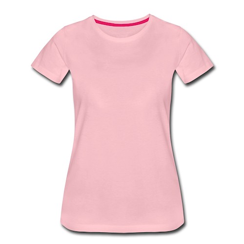 Frauen Premium T-Shirt Vorne Hellrosa