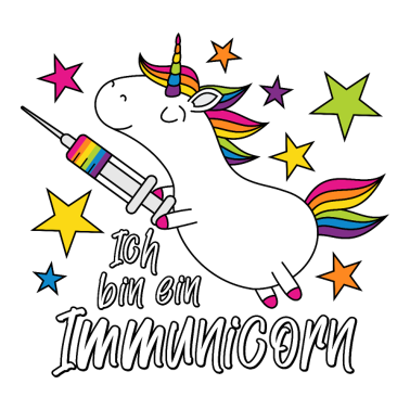 Zoom image Vacciné Licorne Je suis un immunicorn