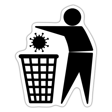 Corona  - Anti-Corona - Corona in de vuilnisbak