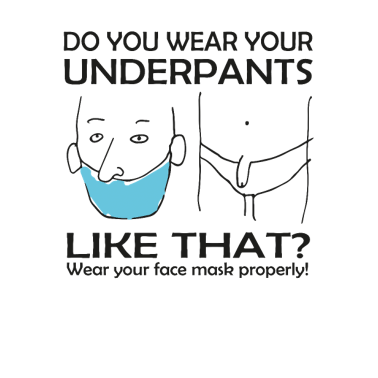 Zoom image Grappige Corona zegt ademhalingsmasker