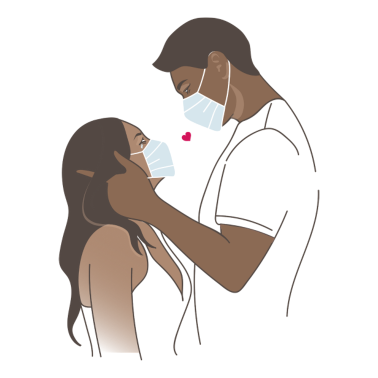 Zoom image Masker Corona Covid Impung Love love Quarantaine