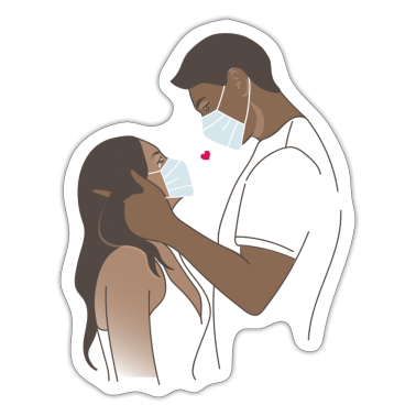 Corona  - Masker Corona Covid Impung Love love Quarantaine