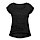 thumbnail Frauen T-Shirt mit gerollten Ärmeln Vorne Schwarz