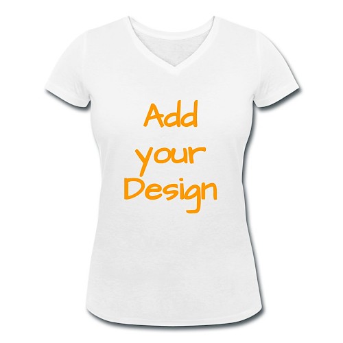 Frauen Bio-T-Shirt mit V-Ausschnitt von Stanley & Stella Weiß