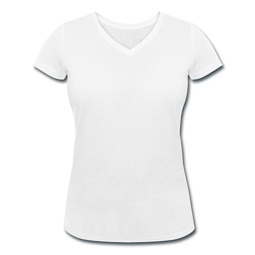 Frauen Bio-T-Shirt mit V-Ausschnitt von Stanley & Stella Vorne Weiß