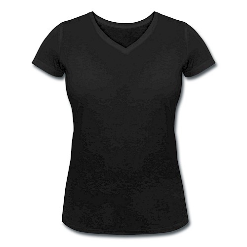 T-shirt bio col V Stanley & Stella Femme Vorne noir