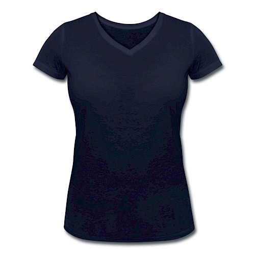 T-shirt bio col V Stanley & Stella Femme Vorne bleu marine