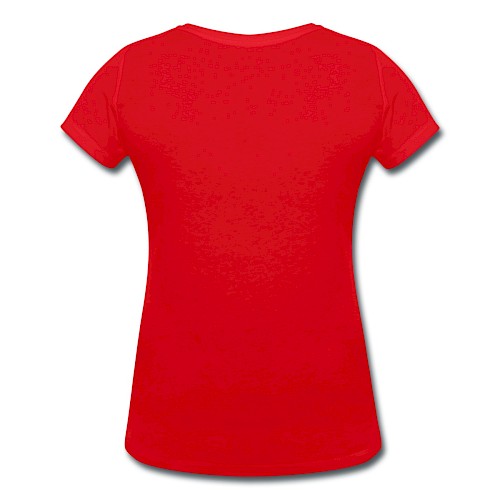 T-shirt bio col V Stanley & Stella Femme Hinten rouge