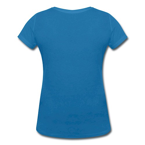 T-shirt bio col V Stanley & Stella Femme Hinten bleu paon