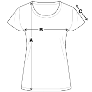 Camiseta mujer Descripción general del tamaño