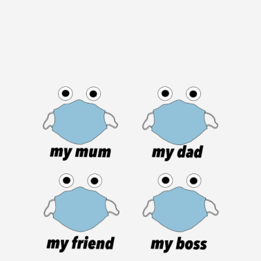 Zoom image Corona kasvot