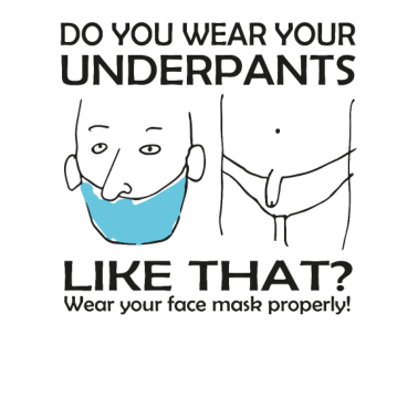 Zoom image Grappige Corona zegt ademhalingsmasker