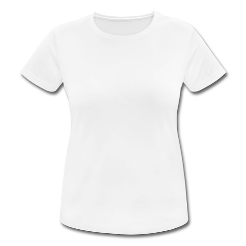Frauen T-Shirt atmungsaktiv Vorne Weiß